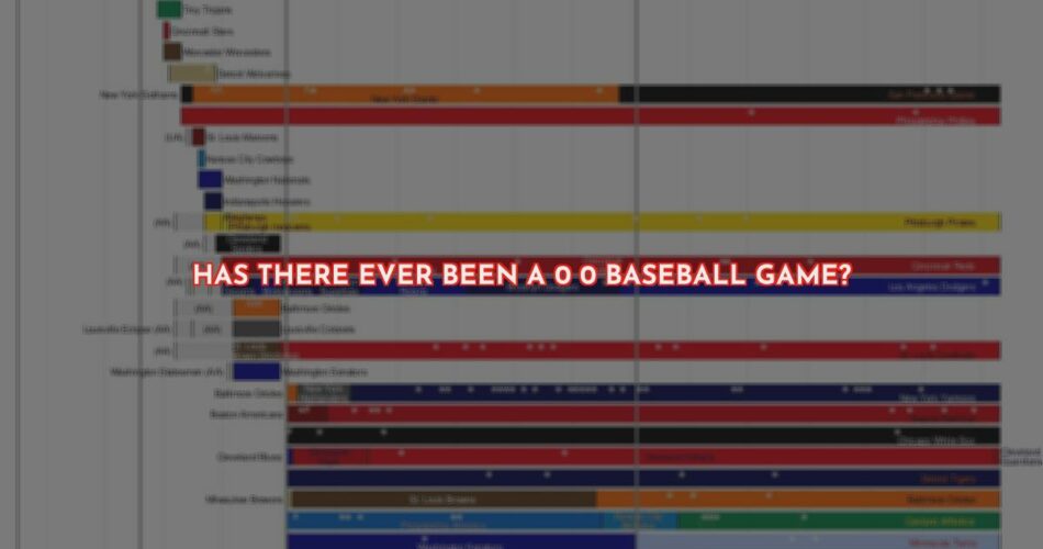 Have You Ever Heard Of A 0-0 Baseball Game?