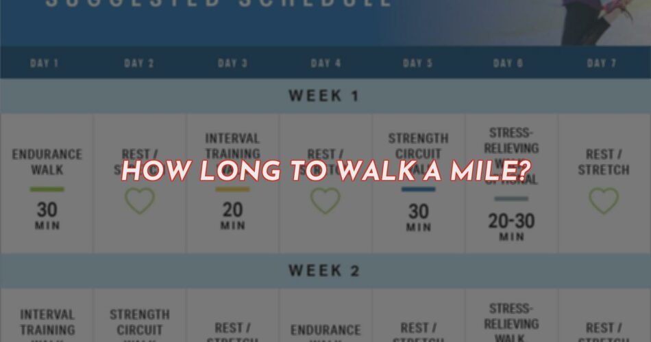 How Long Does It Take To Walk A Mile?