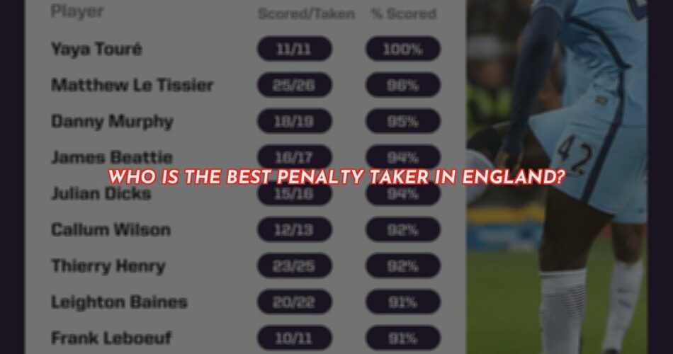 Who is the Best Penalty Taker in England?