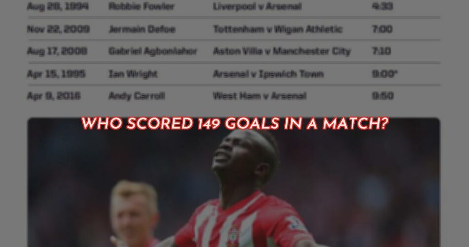 Goal Scoring Records - Who Scored the Most Goals in a Single Match?